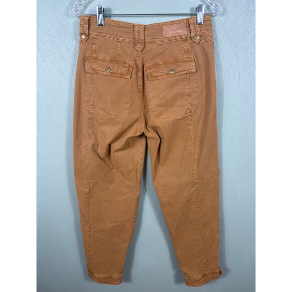 Summum Womens Size 36 Brown Twill Stretch Worker Pockets Tapered Pants Trousers - Picture 12 of 12